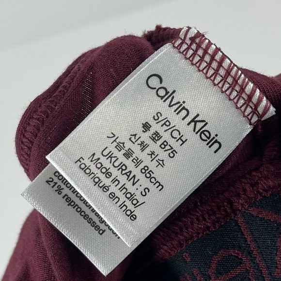 NEW Calvin Klein Racerback Burgundy Bra Pullover Womens Small NWOT - Picture 3 of 8